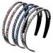 La llareta colorful crystal rhinestone 3 pieces slipproof headband hair accessories rhinestone elastic hair band crystal stirring straps for women for women girls hair accessories (3 colors)
