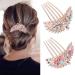 Peacock Hair Combs - 2 PCS Pearl Rhinestone Hairpins for Bridal Wedding - Crystal Hair Accessories in Silver & Mixed Colors - Buy Online on GoSupps.com