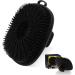 VWMYQ Silicone Body Scrubber for Men New Upgrade Richer Foam and Effective Cleaning Premium Silicone Scrubber with Ergonomic No-Slip Handle Long-Lasting & Easy to Clean Body Exfoliator Scrubber Elegant Black