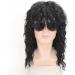 Small Hair Combs Black Wig Halloween Costume Male Wig Punk Curly Long Wig Women Curly Black One Size - Buy Online on GoSupps.com