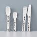 Design Letters Tritan Cutlery for Baby and Kids 4 Pcs. - BPA-Free, BPS-Free, and EA-Free | A-Z Alphabet Print | Drop-Safe & Dishwasher Safe - White Cutlery - Buy Online on GoSupps.com