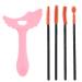 Fovolat Silicone Mascara Stencil Stencil Template Silicone Applicator Shield Ergonomic Handle Makeup Aid Tool for Dating Daily Use Night Out Pink + Eyelash Brush