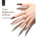 Beetles Gel Nail Polish Kit with Light Starter Kit Classic Elegance 6 Colors Glitter Nude Brownails Neutral Pink Gel Polish Soak Off UV LED Nail Lamp Base Gel Top Coat DIY Home Manicure Gift Classic Elegance Starter Kit - Buy Online on GoSupps.com