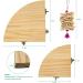 SURUIKEI 2 Pack Bird Perch Platform - Parrot Stand Playground Wood Toy Set for Parakeet, Conure, Cockatiel, Budgie - Cage Accessories for Small Pets - Buy Online on GoSupps.com