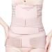 Postpartum Belly Wrap 3 in 1 - Support Recovery Girdle for Belly Waist & Pelvis | Maternity Belly Belt | Large Beige - Buy Online on GoSupps.com