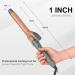 Thirtek 1-Inch Ceramic Curling Iron - Professional Hair Curler with 15 Adjustable Temps LCD Display Dual Voltage Heat Protective Glove & Clips | Salon Quality Copper Brown - Buy Online on GoSupps.com