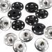 JOSDIOX Large Snap Fastener Buttons 12 Sets - Silver/Black - for Sewing Clothing - 25mm Size - Buy Online on GoSupps.com
