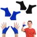 Jiuguva Thumb Suction Gloves Compression Gloves for Kids for Children Ages 8-12 Black Blue 4 Pack