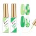 RECHOO 2PCS Gel Liner Nail Art 8ml Green Fineliner Schellack Gel for Drawing Lines green gel colors for nails UV nail polish painting gel for nail art design N-2PCs Green
