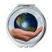 Mirror mouse away concentrate dreaming earth Hand Keep Globe Earth Continents Usa America makeup mirrors pocket mirror portable mirror