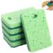 5pcs Compressed Wood Pulp Sponge Dishwashing Sponges Kitchen Dish Scrubber Cleaning Brush Scouring Pad Cleaning Tools