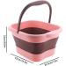 Dyeulget Foot Soaking Bath Basin - Soak Basin with Massaging Rollers and Handle - Stress Relief Foot Spa for Home Outdoor Travel Pink + Purple - Buy Online on GoSupps.com