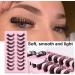 10 Pairs False Eyelashes Russian Strip Lashes False Eyelashes Natural Fluffy Wispy 3D Curly Soft Reusable Strip Lashes Extensions Thick black - Buy Online on GoSupps.com