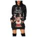Christmas sweater clothing -loving Christmas long sweater for women Long sleeve with Christmas motif long -sleeved shirt sweatshirt sweater top with Christmas motif blouse dresses winter festive dress brown l