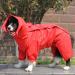 Shop Tfeng Waterproof Dog Raincoat with Removable Hoodie - Adjustable Outdoor Jacket for Dogs | 10 Sizes Available (Red 73cm Back Length) - Buy Online on GoSupps.com