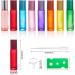 Tyfyh 16-Pack 10ml Multicolor Glass Roller Bottles | Refillable Essential Oil Containers with Stainless Steel Balls - Buy Online on GoSupps.com