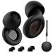 Ear Plugs for Noise Reduction Reusable Soft Silicone Earplugs for Sleep Concerts Work Travel Hearing Protection -30dB Reduction Includes Storage Case Multiple Ear Tips -Black