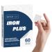 Iron Plus Topical Patches Easy to Use 60 Days Supply Sugar-Free Latex-Free Natural Alternative 60 Count (Pack of 1)