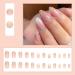 24pcs Short Square False French Tip False Nails Stick on Nails Glitter Press on Nails Removable Glue - on Fake Nails Acrylic Full Cover Nails Women Girls Nail Art Accessories (Flash Pink Diamond) - Buy Online on GoSupps.com