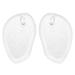 HEALLILY Soft Silicone Gel Cushions Pad Toe Protectors for Thong Sandal Flip Flop Gel Inserts Guards Insoles Shoes Grip Pads 2 Pairs