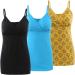 Manci Nursing Top Tank Cami Maternity Pajama Sleep Bra | Women's Cotton | Black/Yellow/Blue - Large - Buy Online on GoSupps.com
