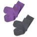 SmartKnitKIDS Seamless Sensitivity Socks - 2 Pack (Purple & Charcoal X-Large)
