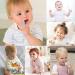 Vicloon Teething Toys 2pcs Set for Baby | Silicone Teether Toy with Anti-Lost Chain | Chew Toy for Teething Relief | Boys & Girls 2 Months+ | S-Regular - Buy Online on GoSupps.com
