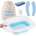 YYYSITZ Electric Sitz Bath, Sitz Bath for Hemorrhoids, Sitz Bath for Postpartum Care, Toilet Seat Tub for Women Men, Sitz Baths Salts Bowl, Sits Bath Soak Pan, Hip Bath Basin, Collapsible, Blue