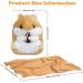 MUZIRI KINOKOO Plush Hamster Pillow Blanket with Sunflower Seeds - Brown | Soft Plush Toy for TV, Sofa, Office Nap | Stuffed Throw Pillow & Foldable Plane Blanket - Buy Online on GoSupps.com