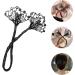 FRCOLOR Black Swan Clip Hair Bun Maker - Bridal Styling Tool for Teens, Fabric Glitter Bun Maker for Deft and Elegant Updos - Buy Online on GoSupps.com