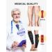 Medical Compression Stockings 20-30 mmHg for Men & Women | 2 Pairs Calf Support for Varicose Veins & Edema | Flight & Sport | 3XL Black & Beige - Buy Online on GoSupps.com