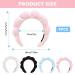 4 Pack Sponge Headband Set for Women - Cute Clouds Spa and Makeup Headbands in Black, White, Pink, and Blue - Perfect for Skincare and Makeup Removal - Buy Online on GoSupps.com