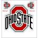 Powdraw Stickers Ohio State University NCAA Stickers (Any Size) Ohio State University Logo Decal Vinyl for car bamper, Helmet, Laptop, tumblers Team Colors (5inch)