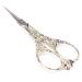 BIHRTC Vintage European Style Scissors Stainless Steel for Cross Stitch Cutting Embroidery Sewing Handcraft Craft Art Work DIY Tool(Silver) 4.5 IN Silver