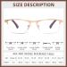 FONHCOO Half-Rim Reading Glasses for Men & Women - Blue Light Filtered Visual Aid for Seniors - Stylish Gold Frame - 4.0x Magnification - Buy Online on GoSupps.com