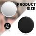 Portable Mini Pocket Makeup Mirror - Round Compact Glass Mirror for Women - 2.76 Inch - Black (72 Pieces) - Buy Online on GoSupps.com
