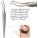 Eyelash Grafting Tweezer Professional High Precision Application Lash Extension Tweezer Stainless Steel Eyelash Tweezer for Manicure (Silver) (Upgrade Tweezer) - Buy Online on GoSupps.com
