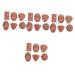 HOMSFOU 24 Pcs Simulation Chocolate Decorative Chocolate Decor Fake Candy Cake Decorating Fake Cookies Kids Bulk for Desserts Desktop Fake Chocolate Artificial Children's Products Pvc 3d Coffeex4pcs 3.9X2.8X1.8CMx4pcs
