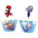 12 Pcs Spider and His Friends Cupcake Decorations Double Sided Toppers and Wrappers Superhero Decorations Boys and Girls Birthday Party Supplies - Buy Online on GoSupps.com