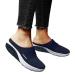 GETBEE Fashion Sneakers for Women Diabetic Air-Cushion Slip-On Walking Shoes Orthopedic Diabetic Slippers Shoes 8.5 A1-dark Bule