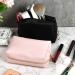 2-Piece PU Travel Makeup Storage Bag - Waterproof Organizer for Women Men & Kids - Pink & Black Cosmetic Bags - Buy Online on GoSupps.com