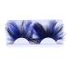 FRCOLOR Blue False Eyelashes 1 Pair Dramatic Eyelashes Halloween Costume Eyelashes for Cosplay Performance