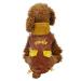 Woman pets waterproof leather jacket dogs cool hood smile letter print sweater cats bags with thickening warm sweatshirt dogs coat pets clothing brown xs