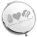TIIMG Girls Scout Gift Peace Love Girls Scout Symbol Compact Mirror for Daughter Niece (Love Girl Scout Mirror)