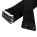 Youngsee Black Tape In Hair Extensions | 45cm Real Virgin Hair | Smooth Skin Weft | 5pcs 12.5g #1 - Buy Online on GoSupps.com