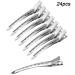 24-Piece Silver Hair Clips Professional Metal Alligator Curl Clips for Hairdressing & Styling - Buy Online on GoSupps.com