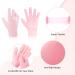 MoyRetty Silicone Moisturizing Gloves - 2 Pairs Flexible & Durable for Dry Hands Home Spa Pink & Beige | International Shipping Available - Buy Online on GoSupps.com