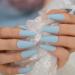 False Nails 24Pcs Baby Blue Reusable Stiletto False Nail Frosted Matte Press On Easy Wear Artificial Long Fake Nails Art Women Decorations L5715 - Buy Online on GoSupps.com