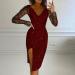 Elegant Hanxiulin Long Evening Dress for Women | Festive Ball & Cocktail Dress in Red - Buy Online on GoSupps.com