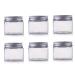 200ml / 6.67oz glasses PET plastic empty cosmetic container Glasses with silver aluminum lid cream lotion box ointments bottle food bottle make-up pot jar 6 pack